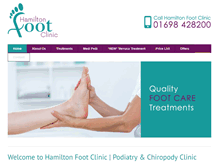 Tablet Screenshot of hamiltonfootclinic.co.uk